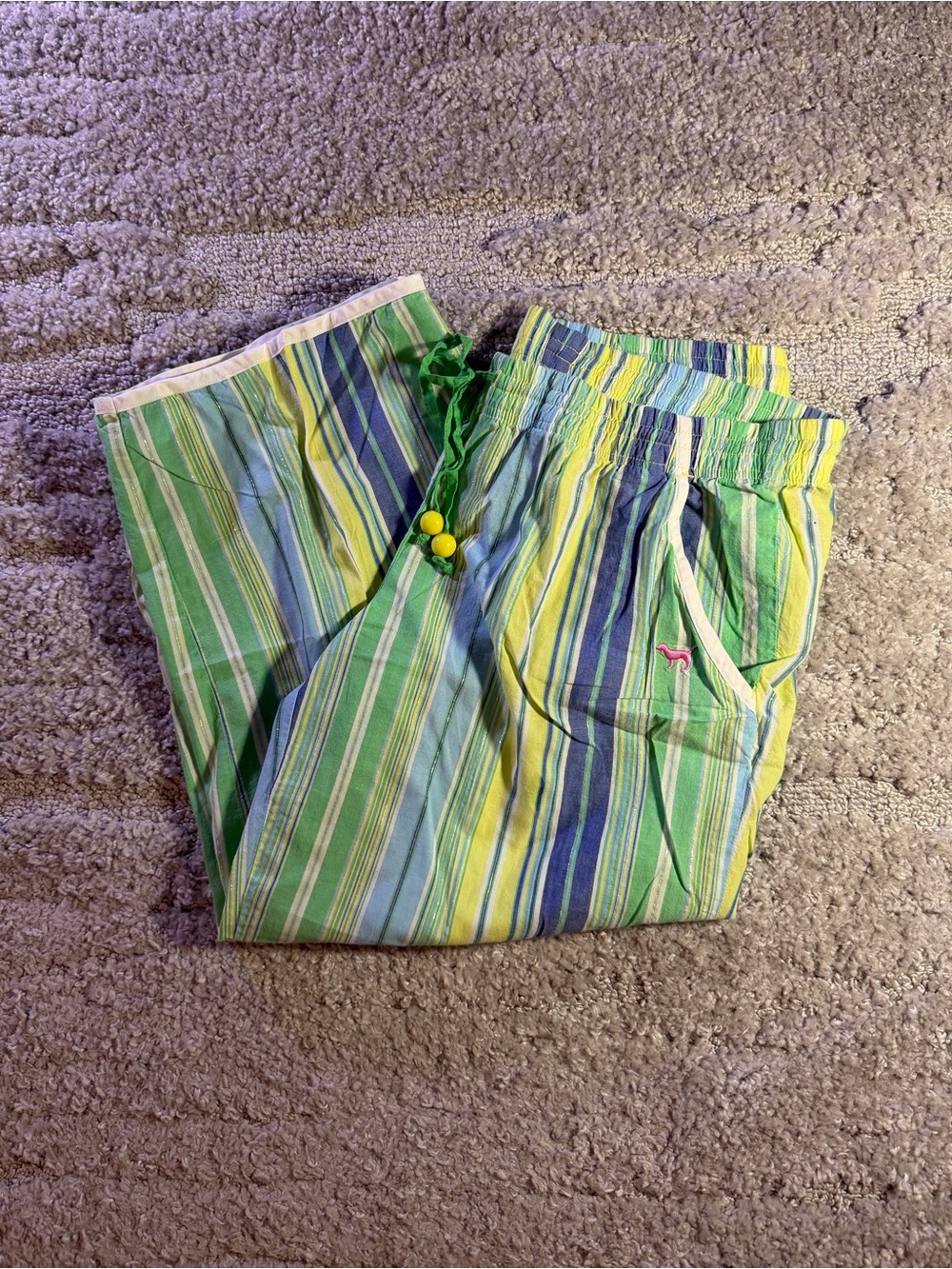 GUC Y2K Victoria Secret Pink Size Small Striped Capri Pajama Pants